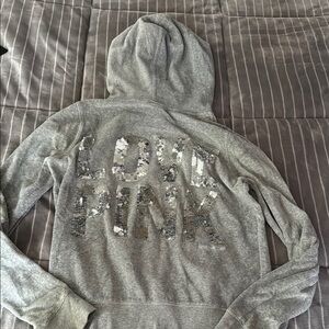 Gray Love Pink Hoodie